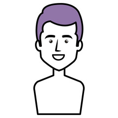 young woman shirtless avatar character vector illustration design