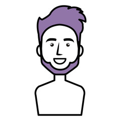 young woman shirtless avatar character vector illustration design