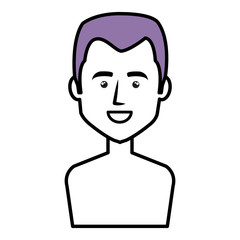 young woman shirtless avatar character vector illustration design