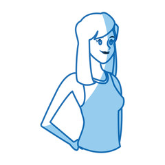character girl sport practice fitness vector illustration