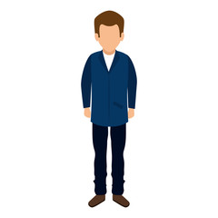 young man casual avatar vector illustration design