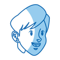 character head boy sport style image vector illustration