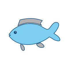 Fish sea animal icon vector illustration graphic design