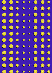 The seamless pattern of cherry berries on blue background