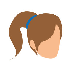 young woman avatar character vector illustration design