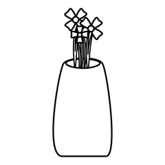 flower vase isometric icon vector illustration design