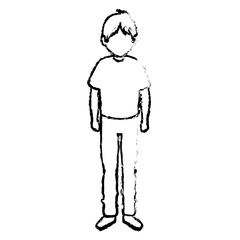 young man avatar character isometric vector illustration design