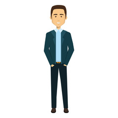 businessman avatar character icon vector illustration design