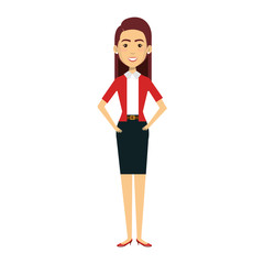 businesswoman avatar character icon vector illustration design