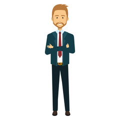 businessman avatar character icon vector illustration design