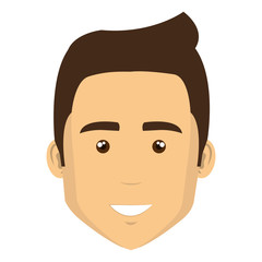 young man head avatar vector illustration design