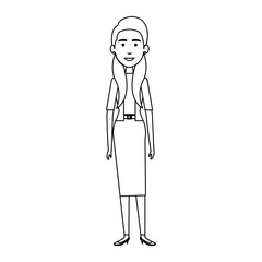 businesswoman avatar character icon vector illustration design