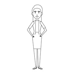 businesswoman avatar character icon vector illustration design