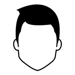young man head avatar vector illustration design