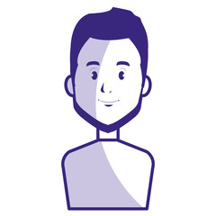 young man avatar character vector illustration design
