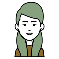 businesswoman avatar character icon vector illustration design