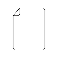 Sheet of paper with a bent corner