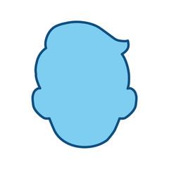 Man faceless profile icon vector illustration graphic design