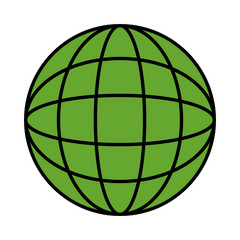 Obraz premium green planet ecology icon vector illustration design