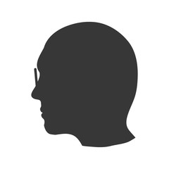 Male head silhouette icon vector illustration graphic design