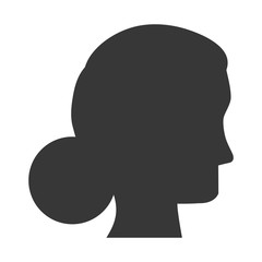 Woman head silhouette icon vector illustration graphic design