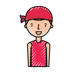 young man with summer fashion vector illustration design