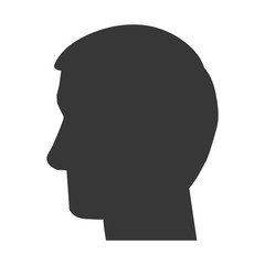 Male head silhouette icon vector illustration graphic design