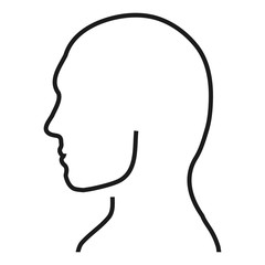Male head silhouette icon vector illustration graphic design
