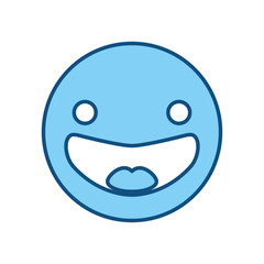 Smile emoticon symbol icon vector illustration graphic design