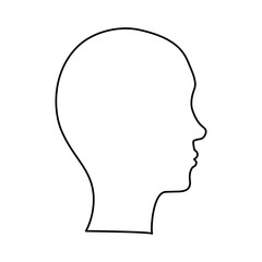 Male head silhouette icon vector illustration graphic design
