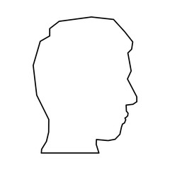 Male head silhouette icon vector illustration graphic design