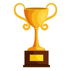 trophy cup isolated icon vector illustration design