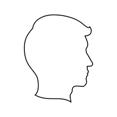 Male head silhouette icon vector illustration graphic design