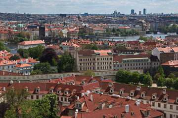 Fototapeta na wymiar Blick aus der Prager Burg