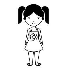 cute little girl character vector illustration design