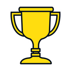 trophy cup isolated icon vector illustration design