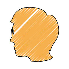 Male head silhouette icon vector illustration graphic design