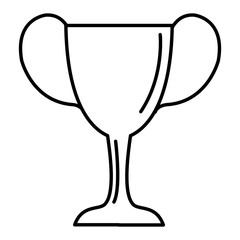 trophy cup isolated icon vector illustration design