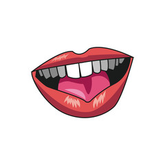 beautiful make glamour gloss lips vector illustration
