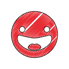 Smile emoticon symbol icon vector illustration graphic design