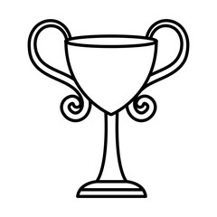 trophy cup isolated icon vector illustration design
