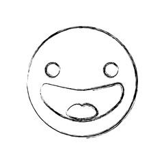 Smile emoticon symbol icon vector illustration graphic design