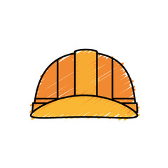 safety helmet icon over white background. vector illustration