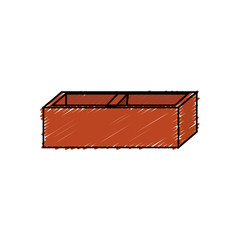 brick icon over white background. vector illustration