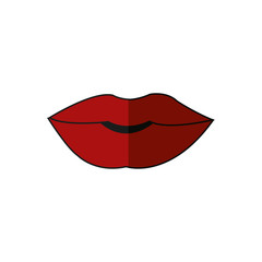 mouth lips woman sensual cartoon vector illustration
