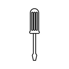 screwdriver tool icon over white background. vector illustration