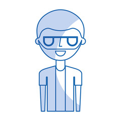 young man with summer fashion vector illustration design