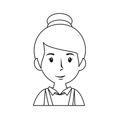woman cartoon icon over white background. vector illustration