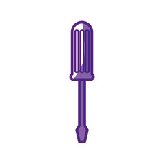 screwdriver tool icon over white background. vector illustration