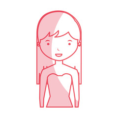 young woman avatar character vector illustration design